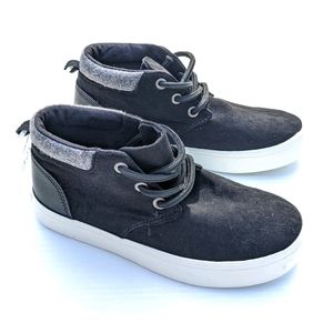 OLD NAVY kids Mid top lace-up black sneakers